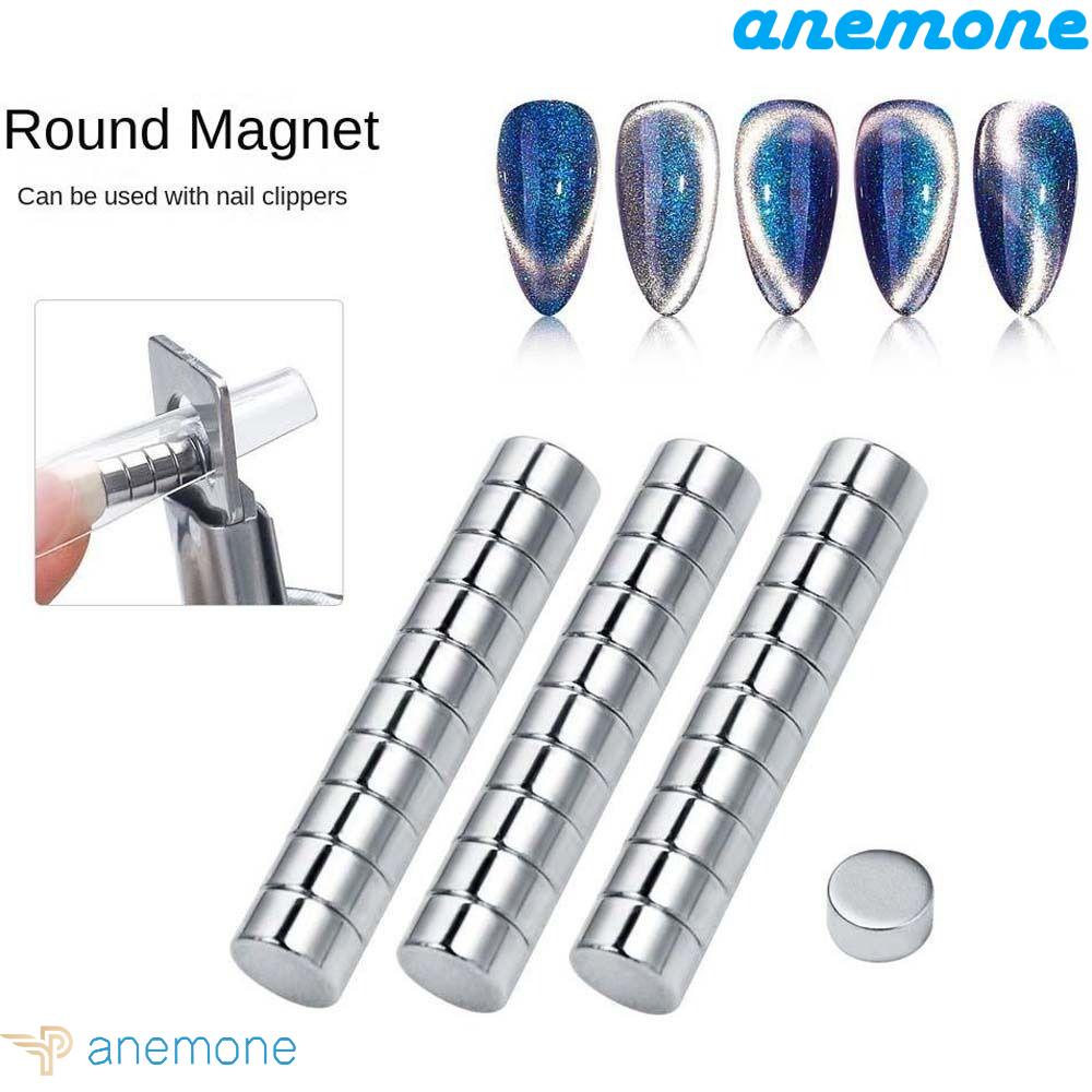ANEMONE Set 10 Que Trang Trí Móng Tay Nghệ Thuật Tạo Hiệu Ứng Mắt Mèo Hai Đầu Hình Trụ