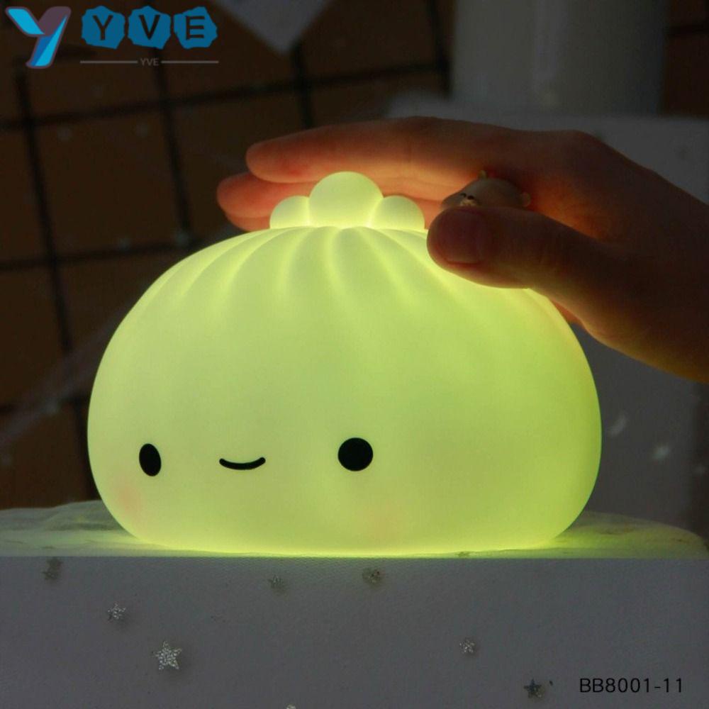 YVE Đèn Ngủ Hình Bánh Bao Hoạt Hình Đáng Yêu Cho Trẻ Em