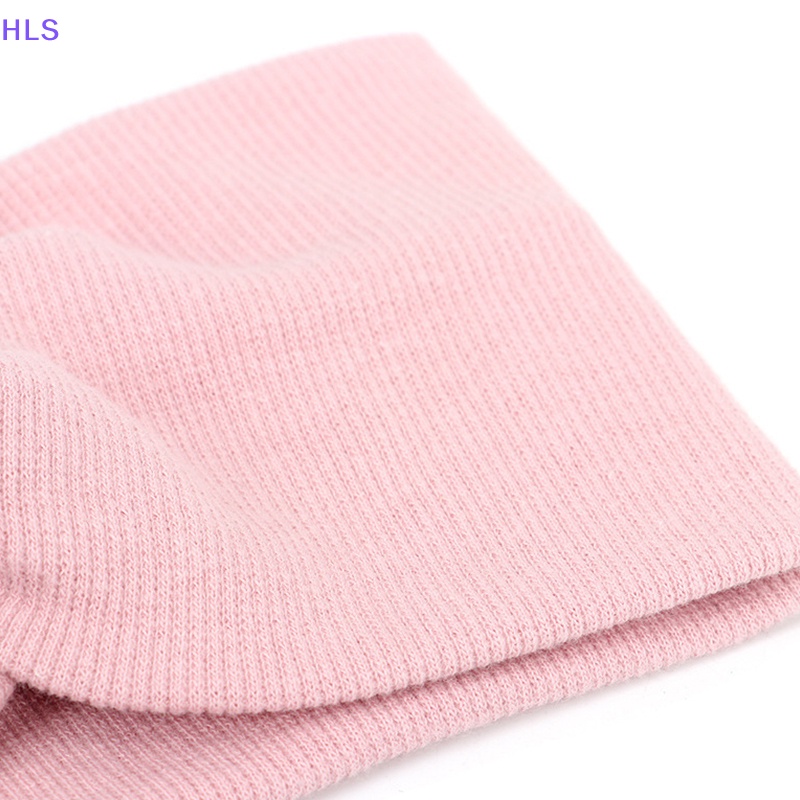 [HLS] Băng Đô Cotton Mềm Co Giãn Thắt Nút Màu Trơn Trang Điểm Rửa Mặt Trang Điểm Mùa Xuân Hè Cho Bé Gái