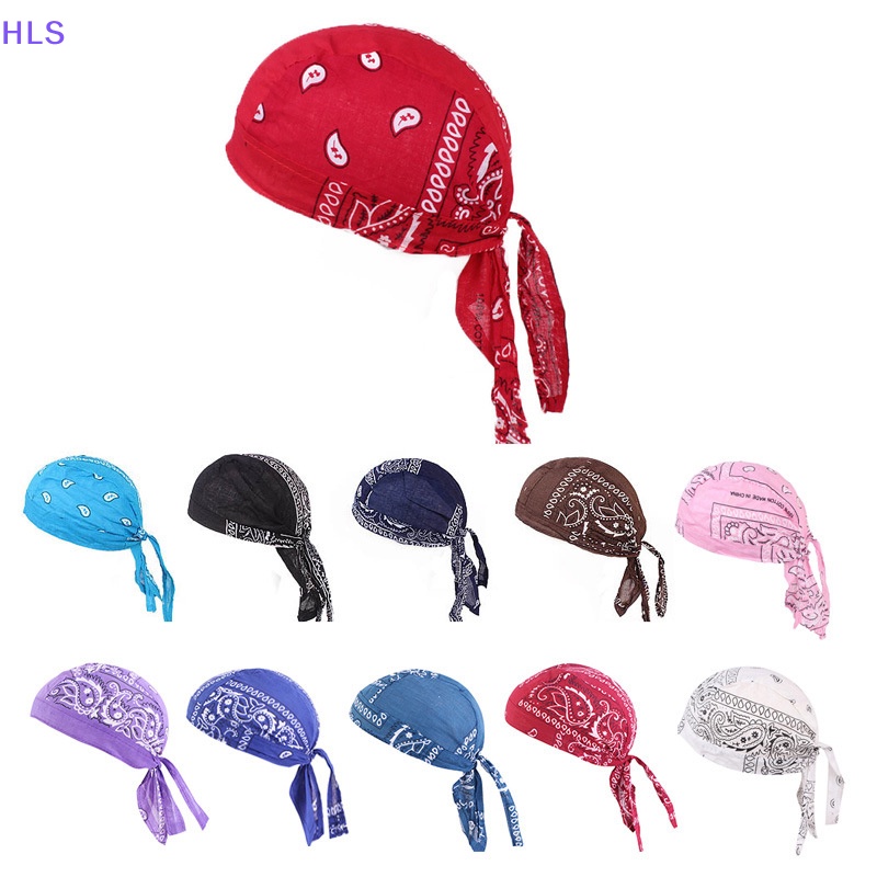 [HLS] Khăn Trùm Đầu Bandana Bằng Vải Cotton Thấm Hút Mồ Hôi Phong Cách Hip hop Đi Xe Đạp Cho Nam Và Nữ