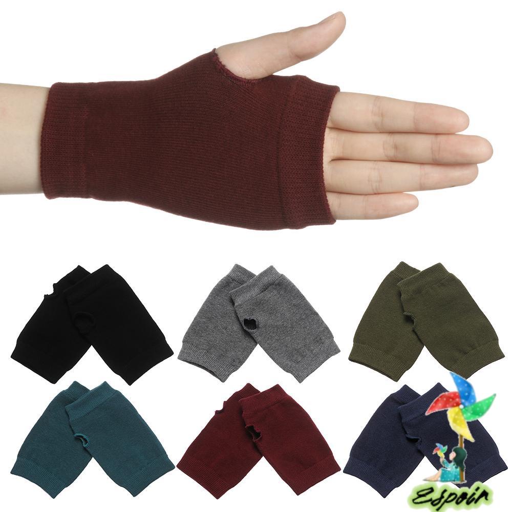 ESPO Găng Tay Len Hở Ngón Giữ Ấm