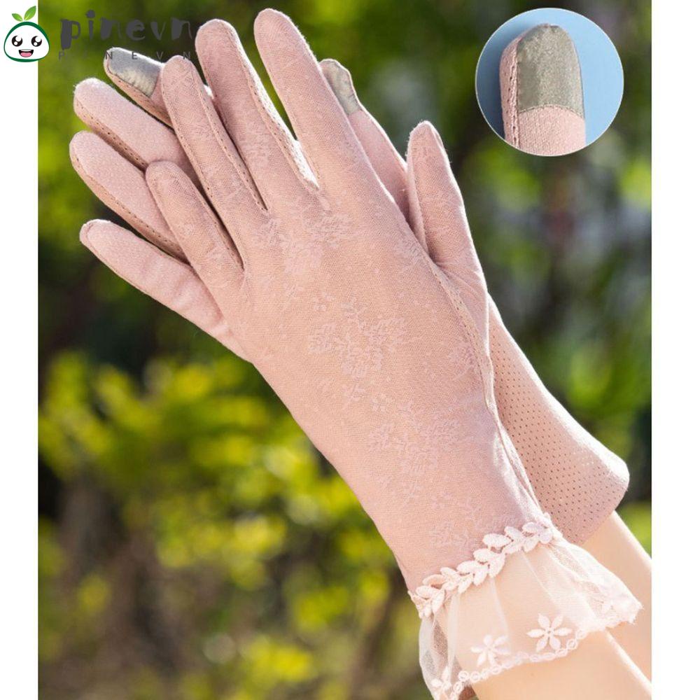 PINEVN Găng Tay Lái Xe Mỏng Phối Ren Thoáng Khí Chống Tia UV