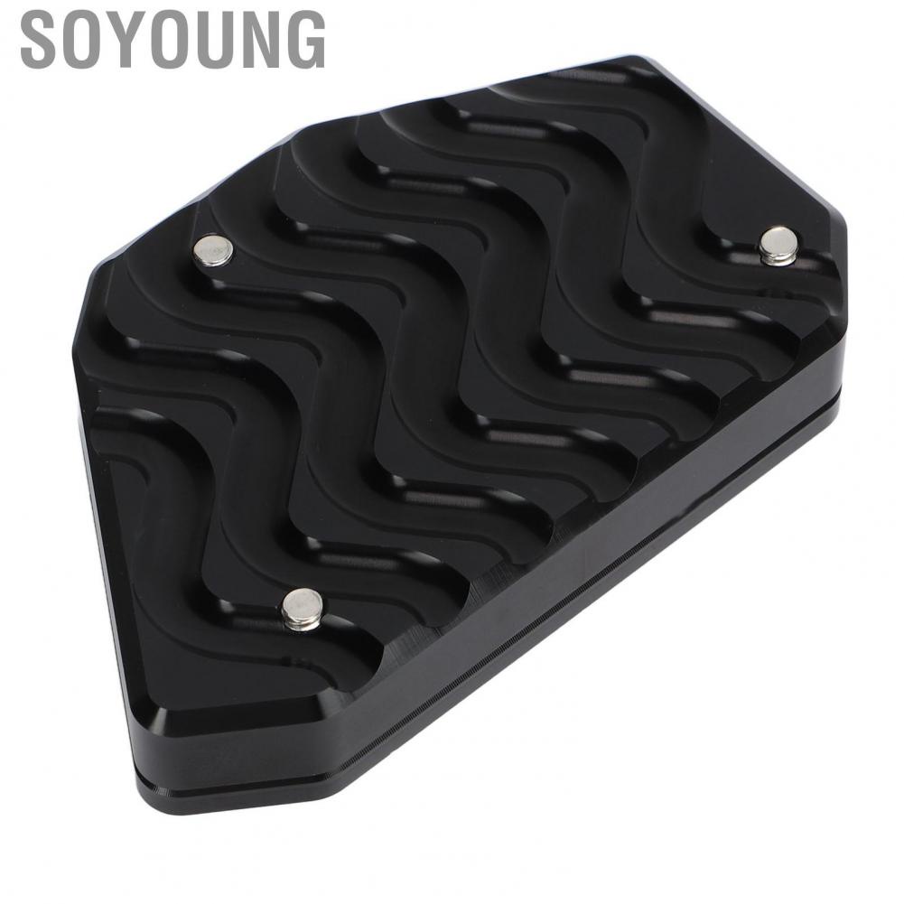 Soyoung Kickstand   Side Stand Extension Pad Aluminium Alloy  Deformation Strong Secure Professional for Motorbike