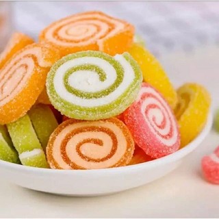 500g kẹo dẻo xoắn thái lan, kẹo dẻo xoắn trái cây