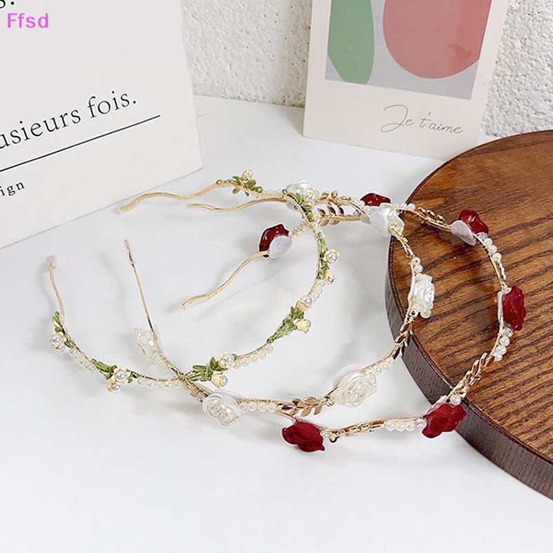 {Ffsd} Băng Đô Cài Tóc Bằng Hợp Kim Đính Pha Lê Và Ngọc Trai Phong Cách Vintage Thanh Lịch Thời Trang Hàn Quốc Dành Cho Bạn Nữ * Bán Chạy