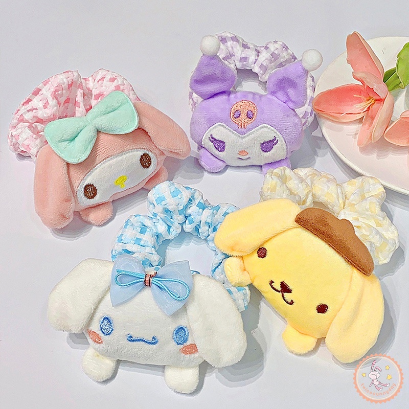 Dây Buộc Tóc Đuôi Ngựa Bằng Da Họa Tiết Hoạt Hình Dễ Thương