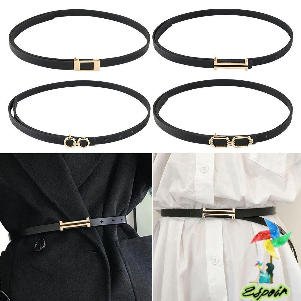 ESPO Thắt Lưng Da Mỏng Phong Cách Gothic Cổ Điển Sang Trọng