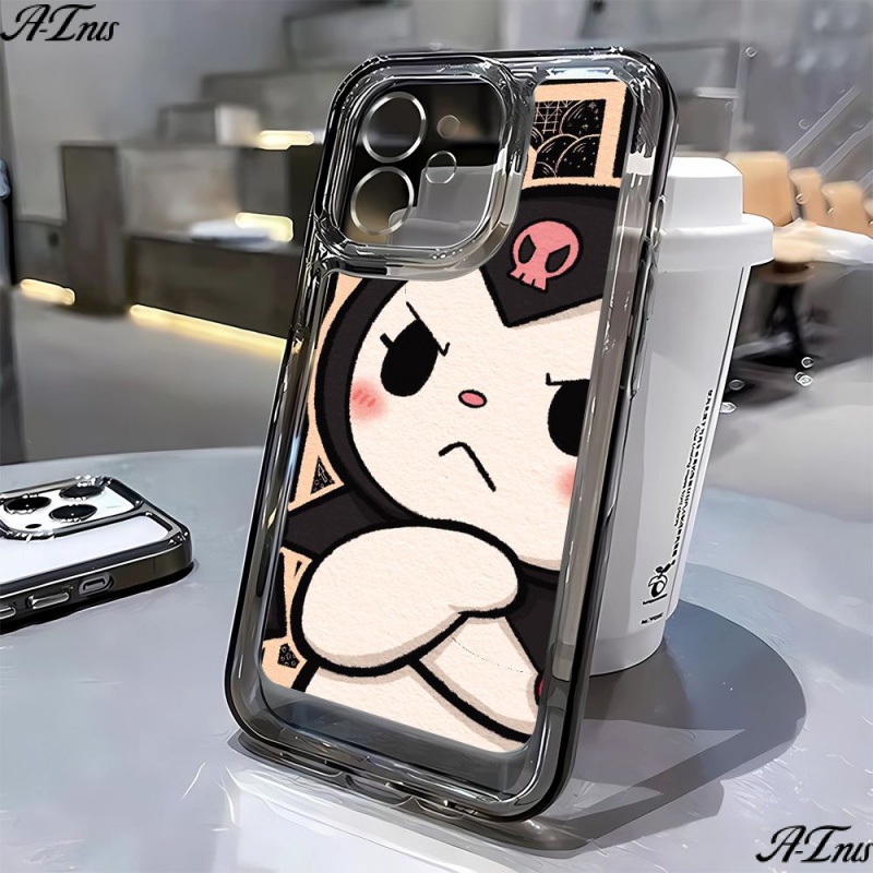 Ốp Điện Thoại Dẻo In Hình Kuromi Angry Kuromi Thời Trang Cho Iphone 13 14Pro 11 12 7