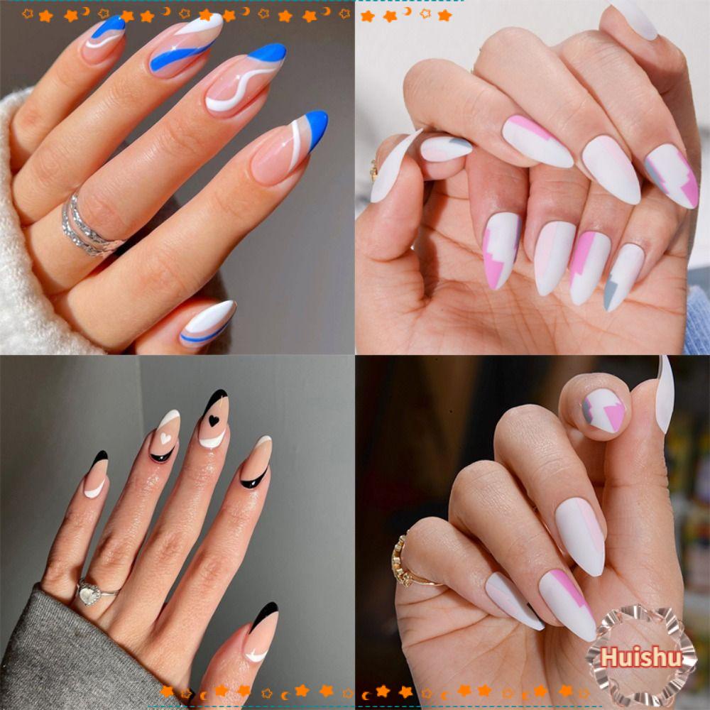 HS Móng Tay Giả Dạng Nhấn DIY Phong Cách Pháp