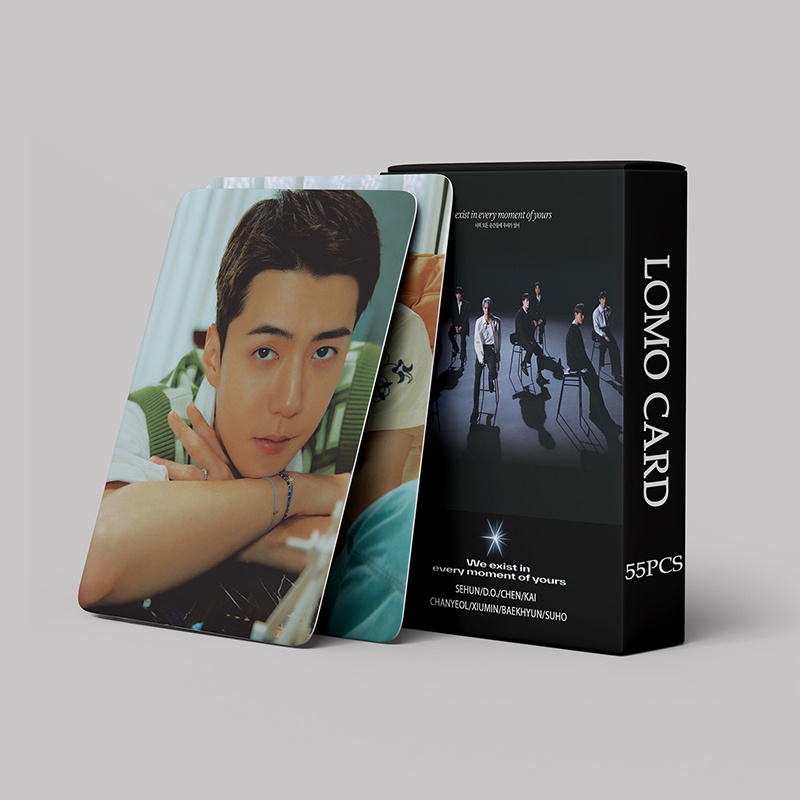 EXO Card Set 55 Tấm Thẻ Ảnh EXIST Kpop Lomo Card Hình Nhóm Nhạc