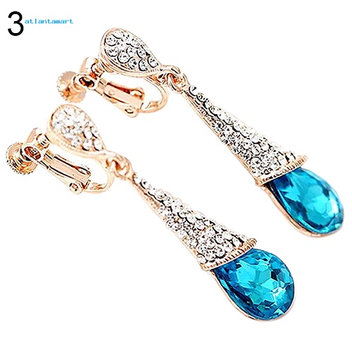 Túi Đựng Đồ Dùng Cao Cấp Tiện Dụng| Bông Tai HợP Kim HìNh GiọT NướC ĐíNh Đá Sang TrọNg