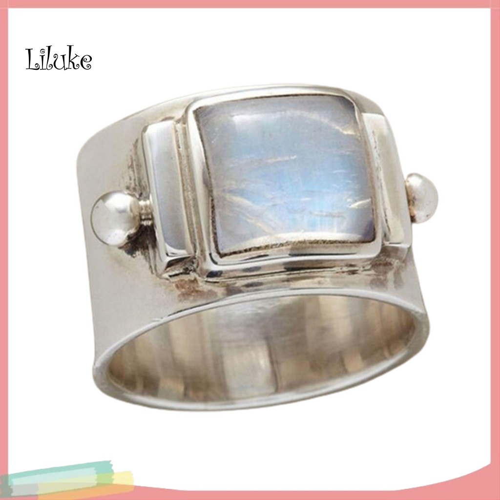 Nhẫn Hợp Kim Trang Trí Đá Kiểu Dáng Cổ Điển Cho Nữ