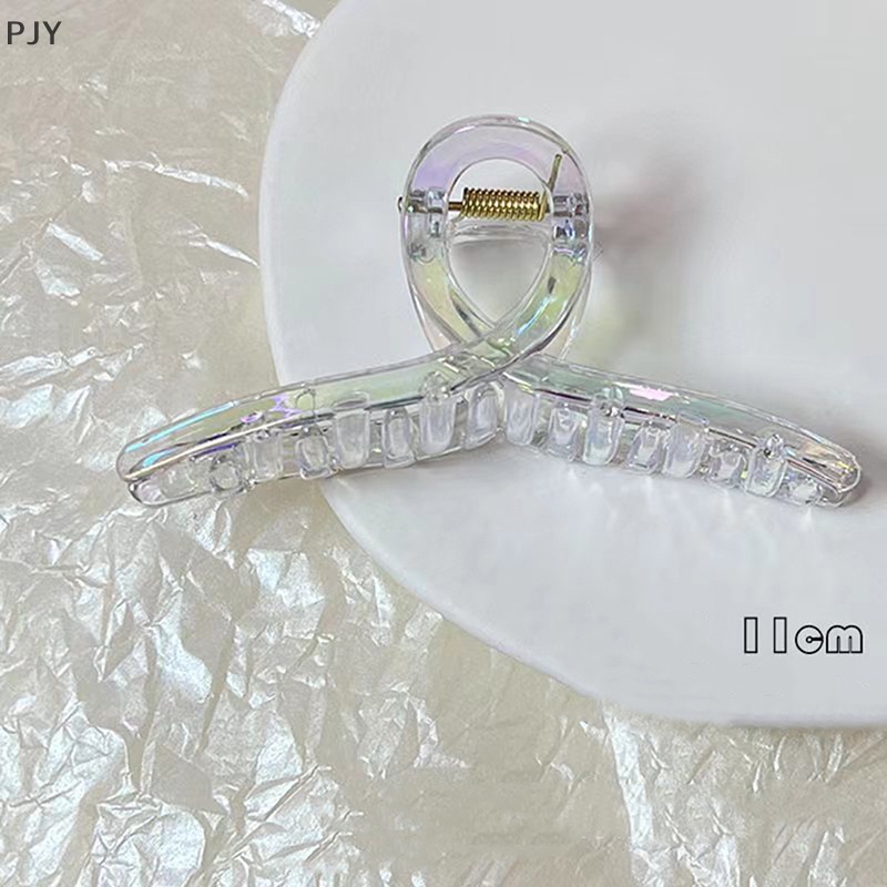 Kẹp Tóc Càng Cua Bằng Nhựa Trong Suốt Phong Cách Hàn Quốc Cho Nữ PJ