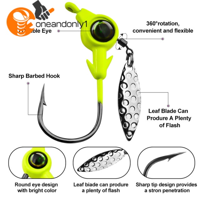 Set 5 Mồi Giả Nhử Cá 3.5g 5g 7g 10g Gắn Kèm Móc Câu