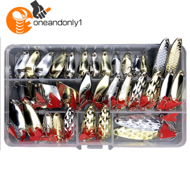 Set 10 / 25 / 35 Mồi Giả Nhử Cá Bằng Kim Loại Chất Lượng Cao