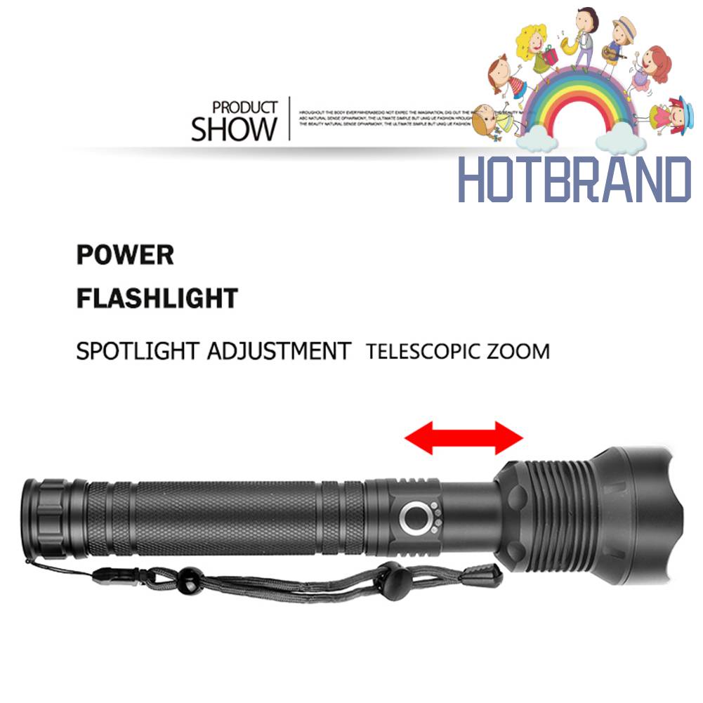 Đèn Pin XHP70 LED 3 Chế Độ 2000LM Chống Thấm Nước IPX4 Sạc USB Tiện Dụng