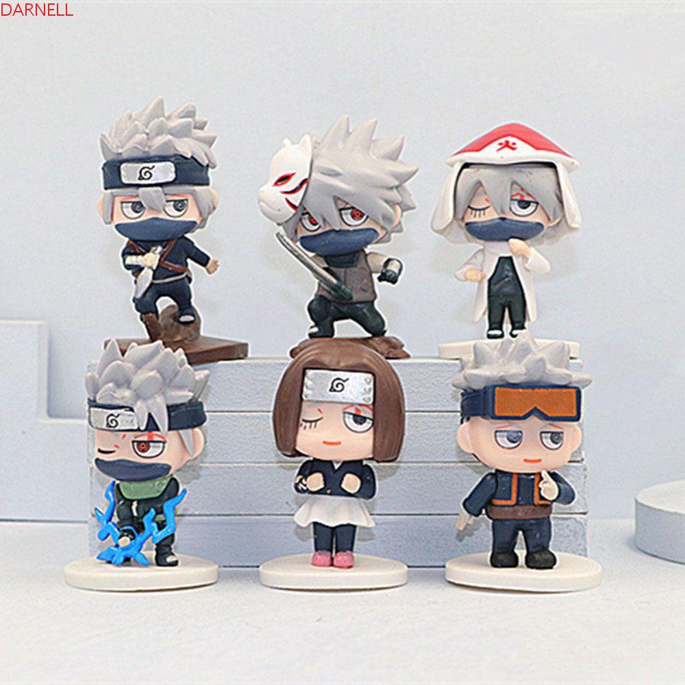 DARNELL Set 6 Mô Hình Nhân Vật Phim Hoạt Hình Naruto