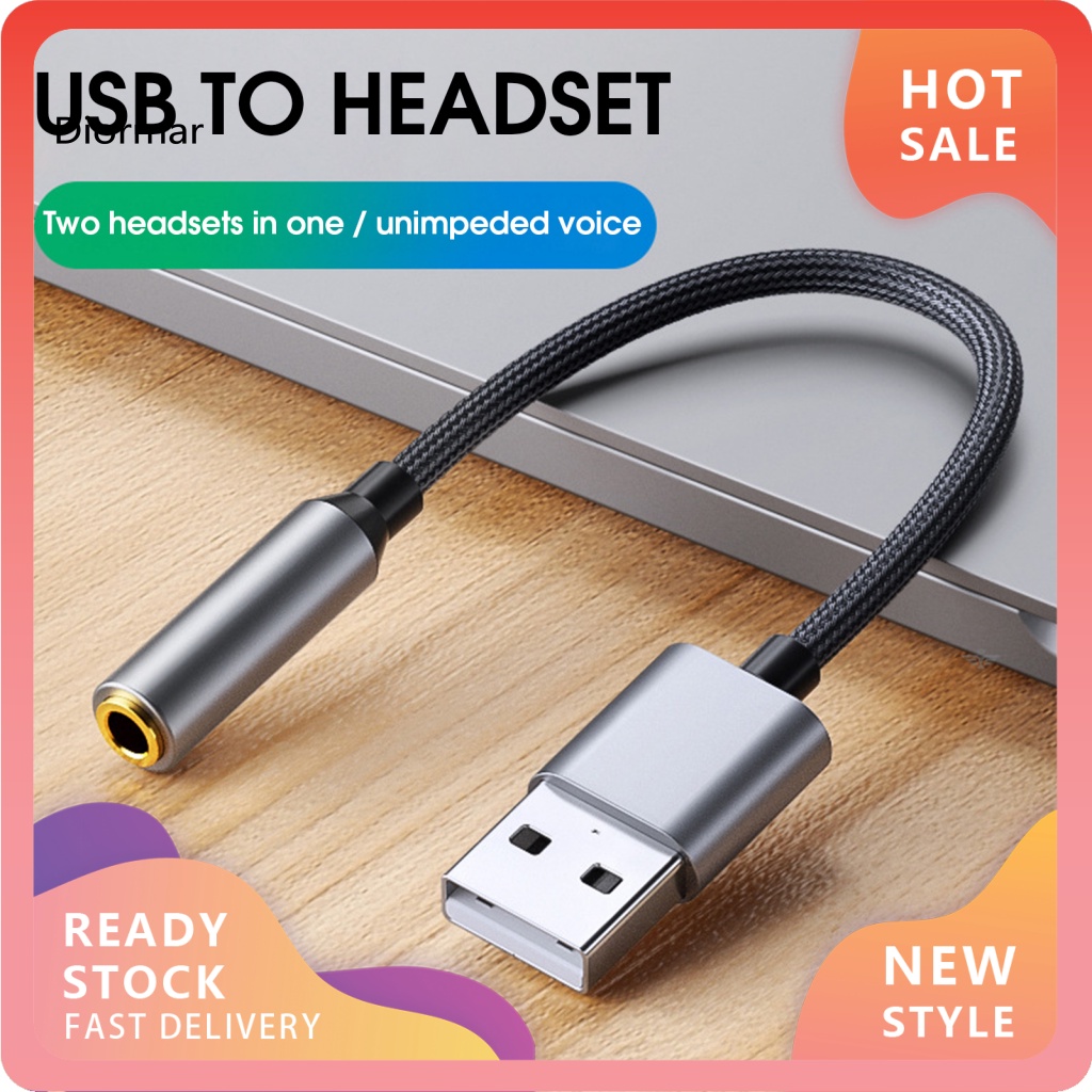 Thẻ Âm Thanh Chuyển Đổi USB Sang 35mm 2 Trong 1 Cho Laptop