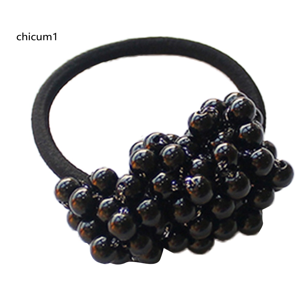 Dây Cột Tóc Đính Hạt Ngọc Trai Nhân Tạo Handmade Thời Trang Cho Nữ