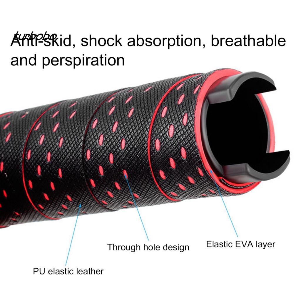 1 Bộ Bọc Tay Lái Xe Đạp Giả Da Nhiều Màu Chống Trượt Có Lỗ Thoáng Khí