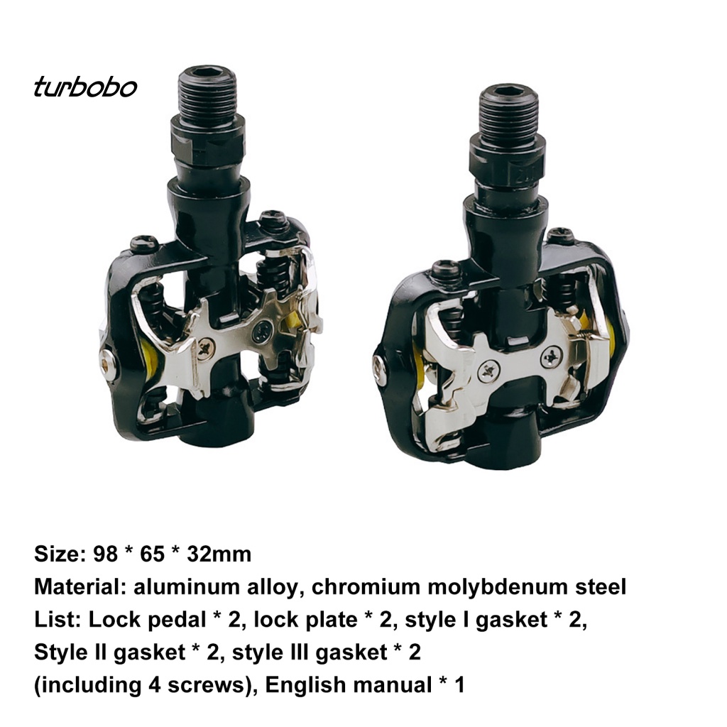 1 Bộ Bàn Đạp Tự Khóa Bằng Hợp Kim Nhôm Siêu Nhẹ Chất Lượng Cao Cho Xe Đạp