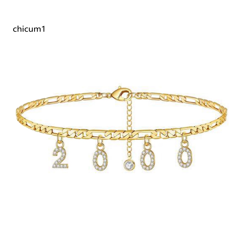 Vòng Đeo Tay Sinh Nhật Số 1997-2005 Có Thể Điều Chỉnh Kích Cỡ