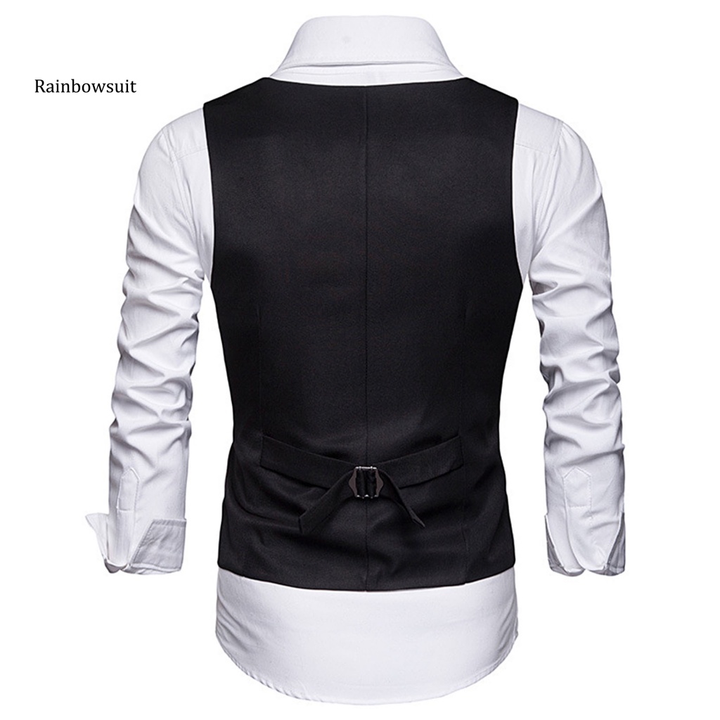 Áo Ghi Lê Màu Trơn Có Túi Tháo Rời Được Phong Cách Doanh Nhân Thời Trang Cho Nam