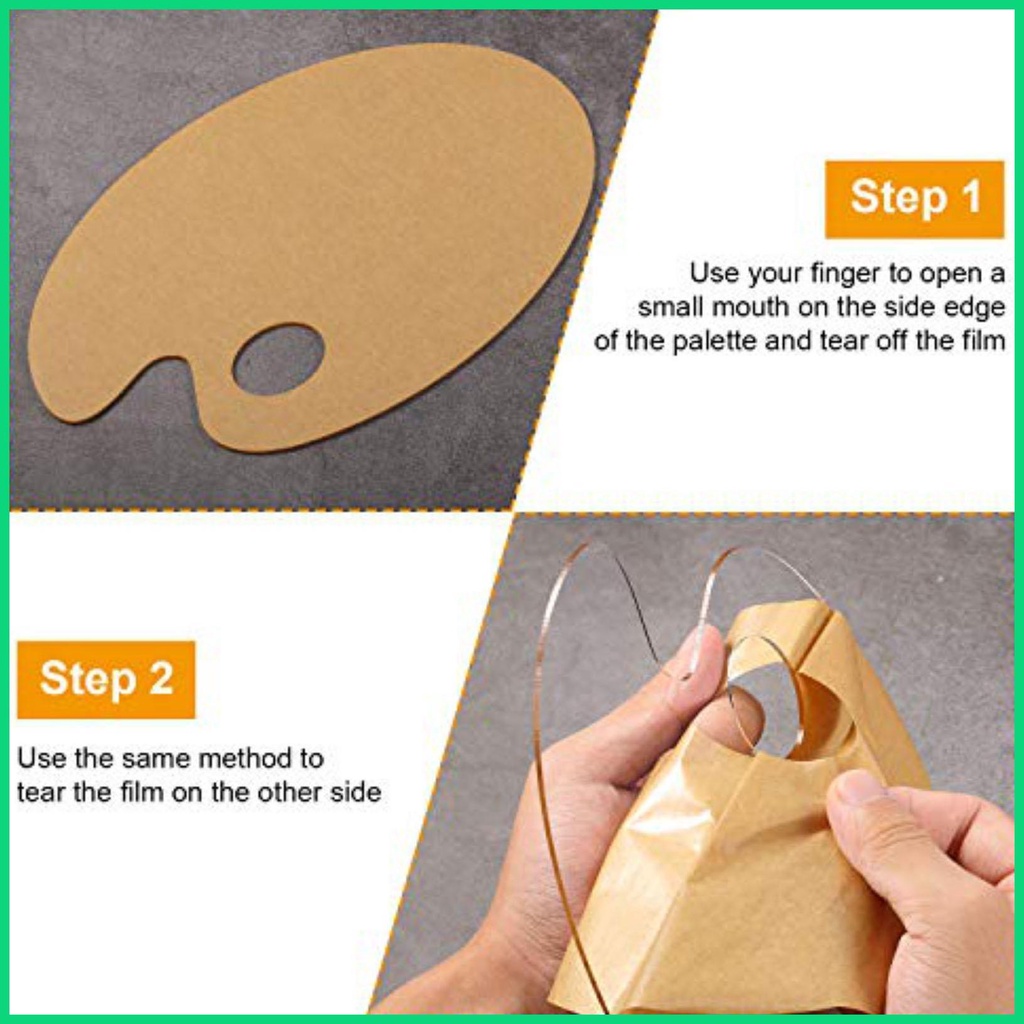 Bộ Dụng Cụ Bảng Pha Màu Bằng Acrylic Trong Suốt Không Dính Kèm Cây Gạt Và Tấm Gạt