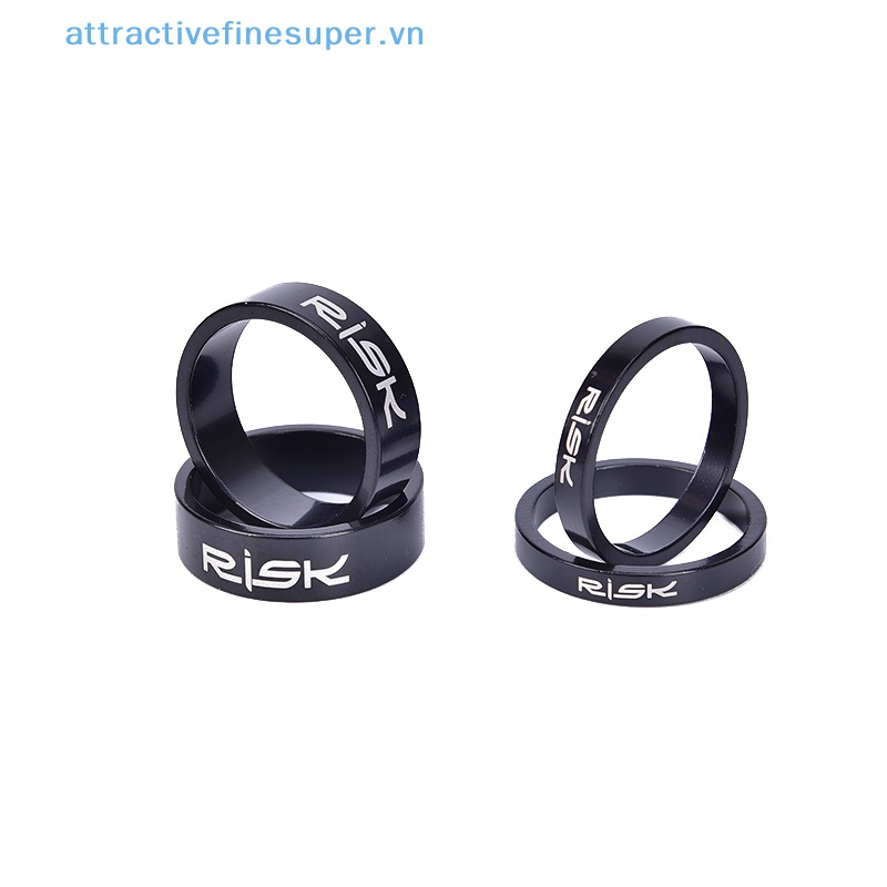 Set 4 Vòng Đệm Phuộc Xe Đạp 5 / 10mm Bằng Hợp Kim Nhôm Áo Khoác Thời Trang Trẻ Trung Cá Tính