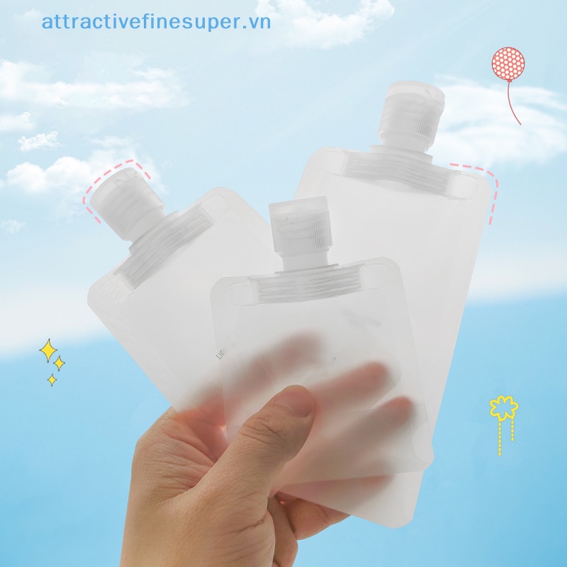 Set 5 Túi Đựng Mỹ Phẩm AFS Dạng Lỏng Trong Suốt Di Động Tiện Dụng Mang Theo Du Lịch