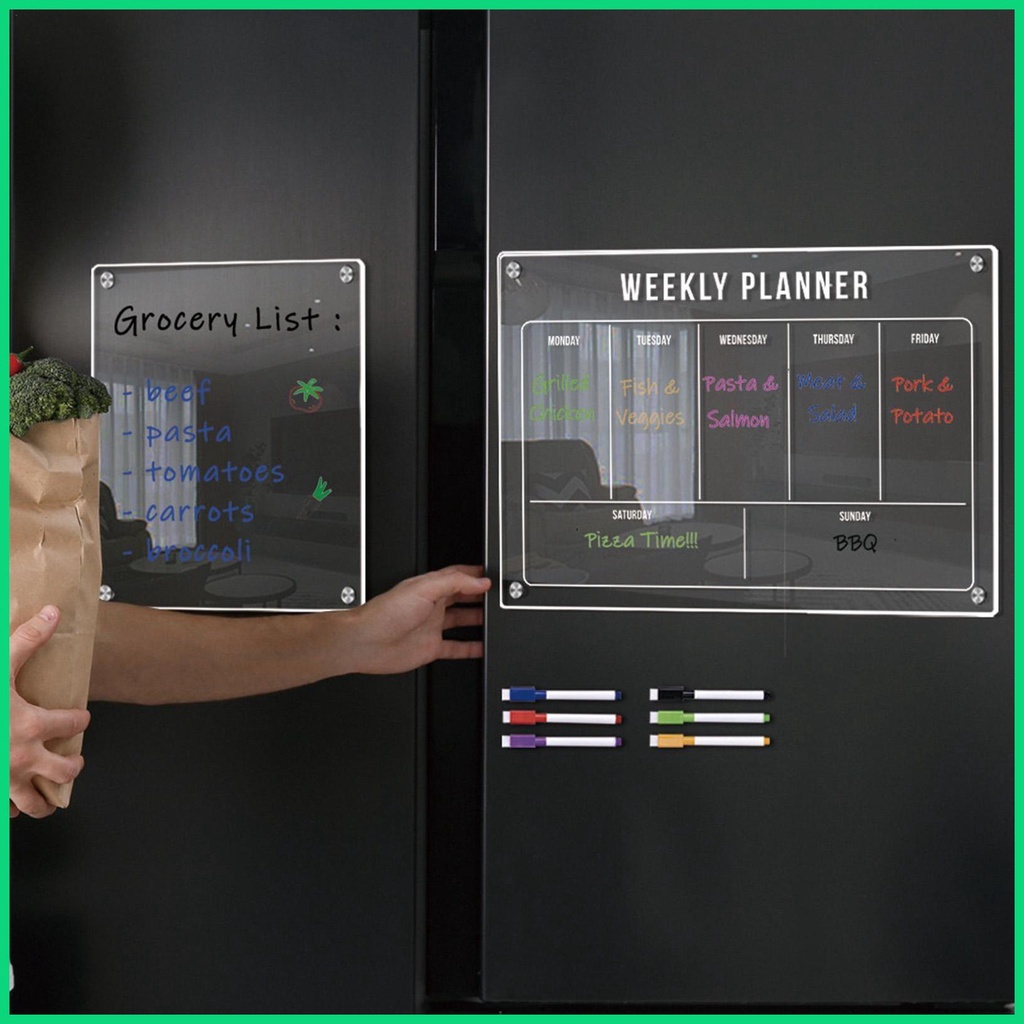 Bảng Trắng Ghi Chú Từ Tính Bằng Acrylic Nhỏ Gọn Cho Jwvn