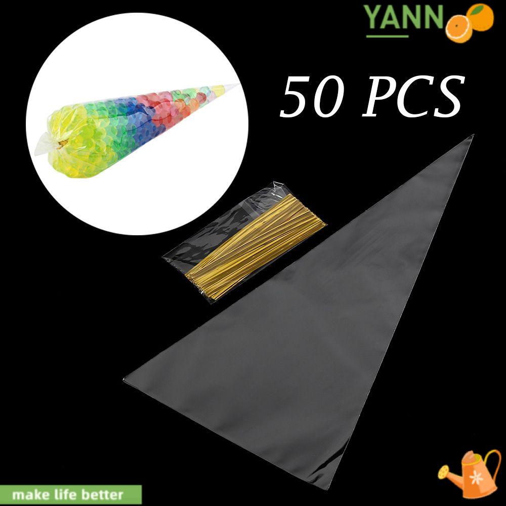 YANN1 Bộ 50 Túi Đựng Bắp Rang Bơ, Trang Sức Đám Cưới