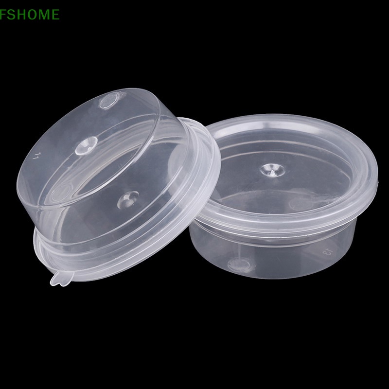 Set 10 Hộp Nhựa Trong Suốt 60ml Đựng Chất Nhờn Ma Quái Slime