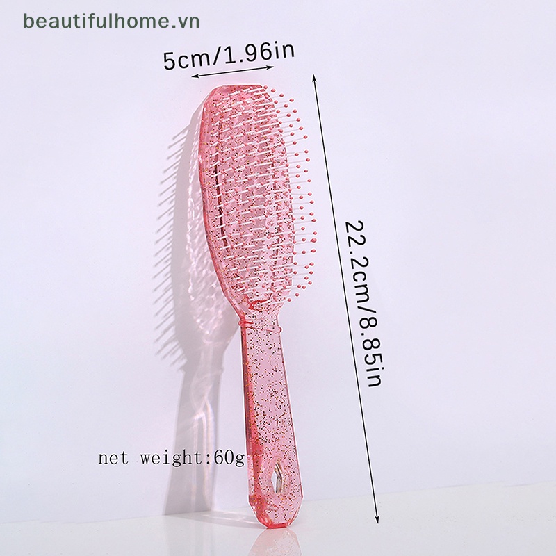 Lược Chải Tóc 8 Hàng Tạo Kiểu Tóc Xoăn Thẳng Mát Xa Da Đầu Dành Cho Nữ Dùng Tại Nhà / Salon