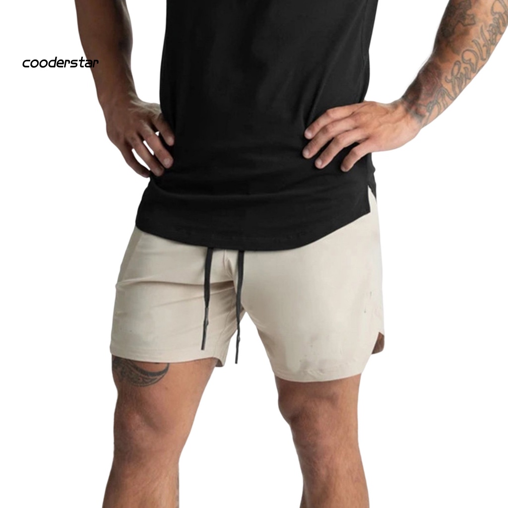 Quần Short Dây Rút Co Giãn Mềm Mại Thoáng Khí Màu Trơn Dành Cho Nam