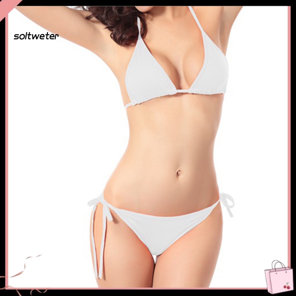 Bộ Đồ Bơi 2 Mảnh Không Mút Đệm Màu Sắc Thời Trang Mùa Hè