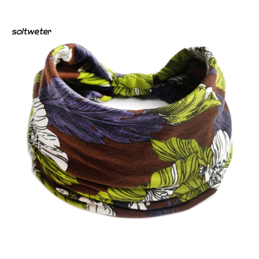 Băng Đô Co Giãn Thấm Hút Mồ Hôi In Họa Tiết Phong Cách Bohemian Thời Trang Cho Nữ Tập Yoga