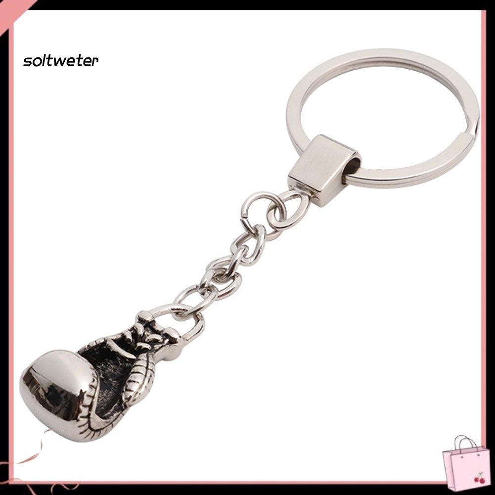 Móc Khóa Mạ Bạc Hình Găng Tay Boxing Độc Đáo