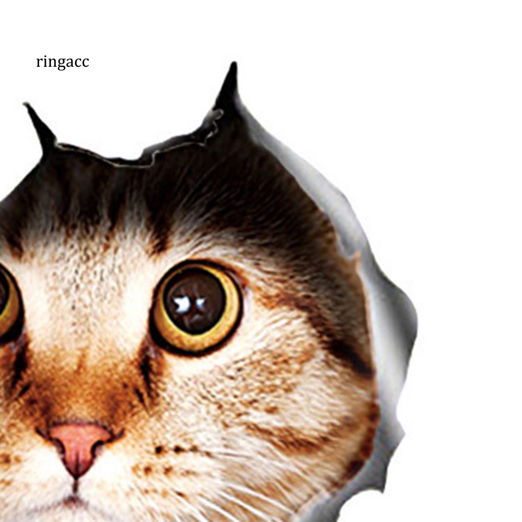 Sticker Dán Xe Hơi Tạo Hiệu Ứng 3D Chống Nước Không Phai Hình Mèo Dễ Thương