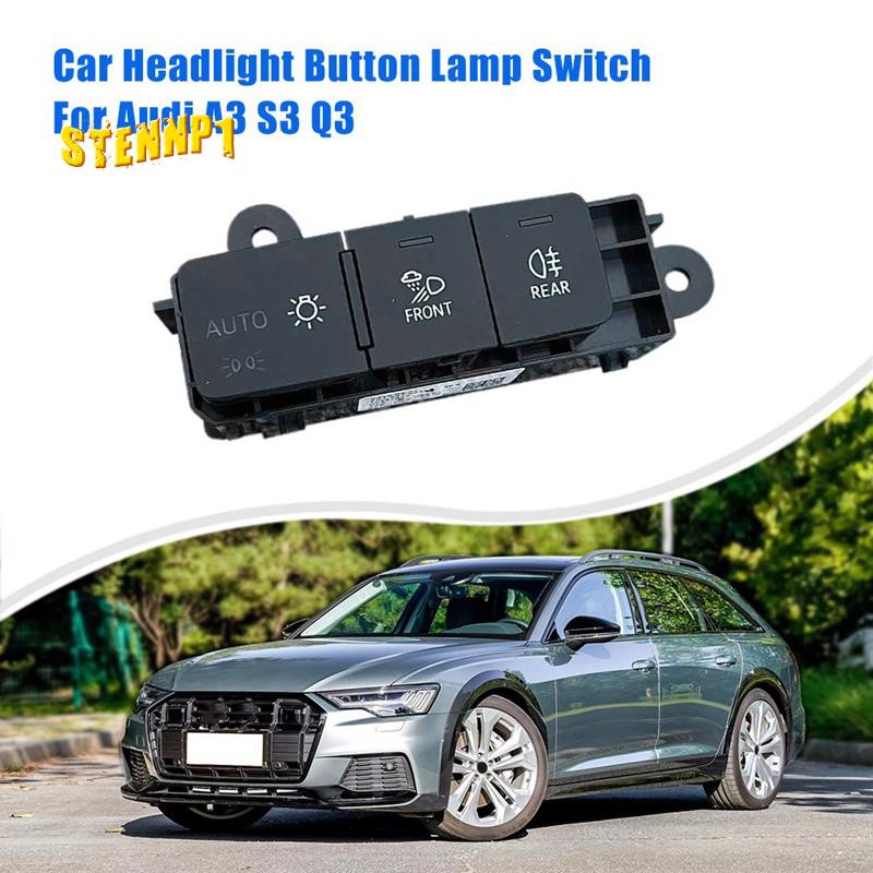 Công Tắc Điều Khiển Đèn Pha Xe Hơi Màu Đen 4K1941501 Ốp Bảo Vệ Chìa Khóa Xe Hơi Audi A3 S3 Q3 4K1 941 501