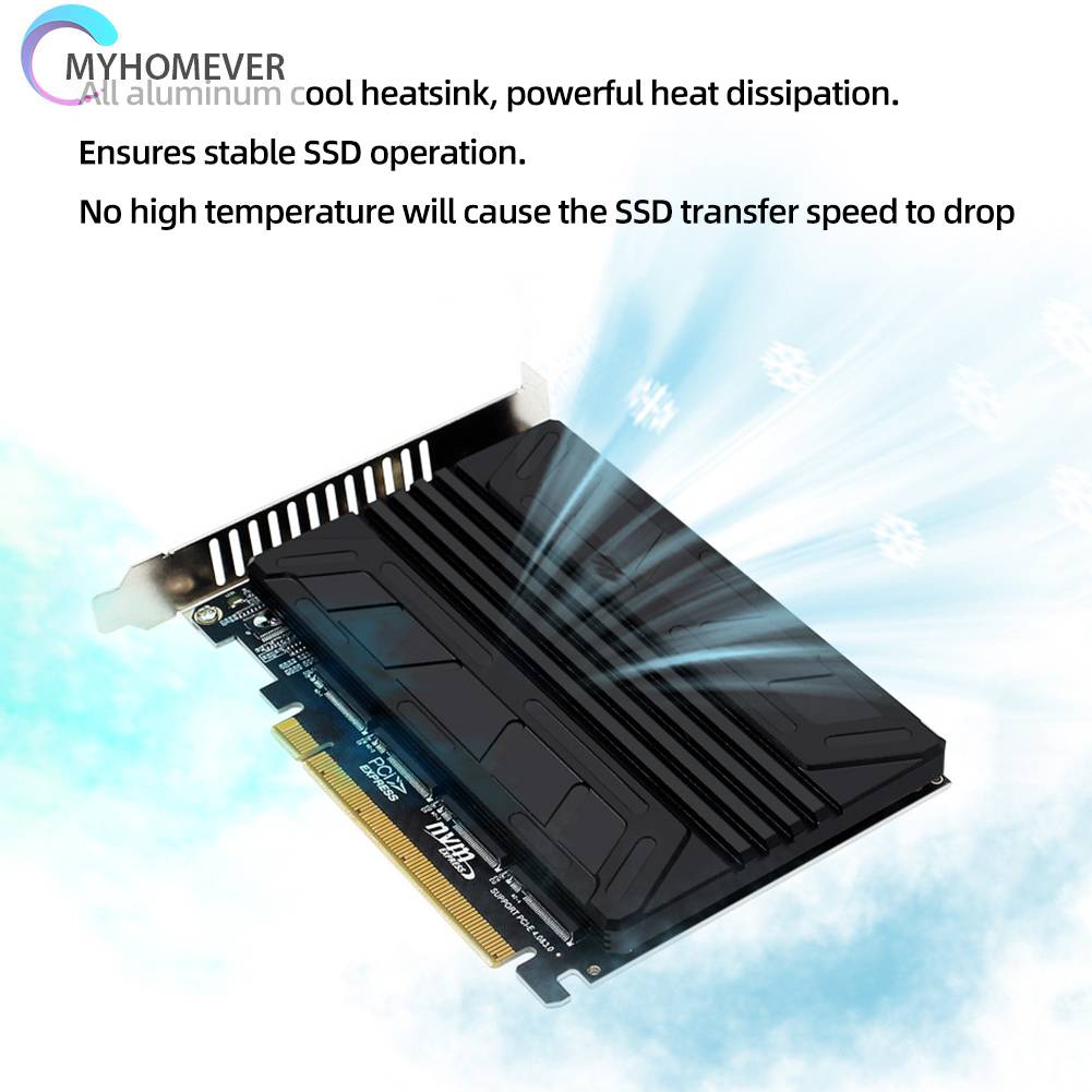Thẻ Chuyển Đổi Mở Rộng NVME M.2 MKEY SSD RAID Kèm Tản Nhiệt