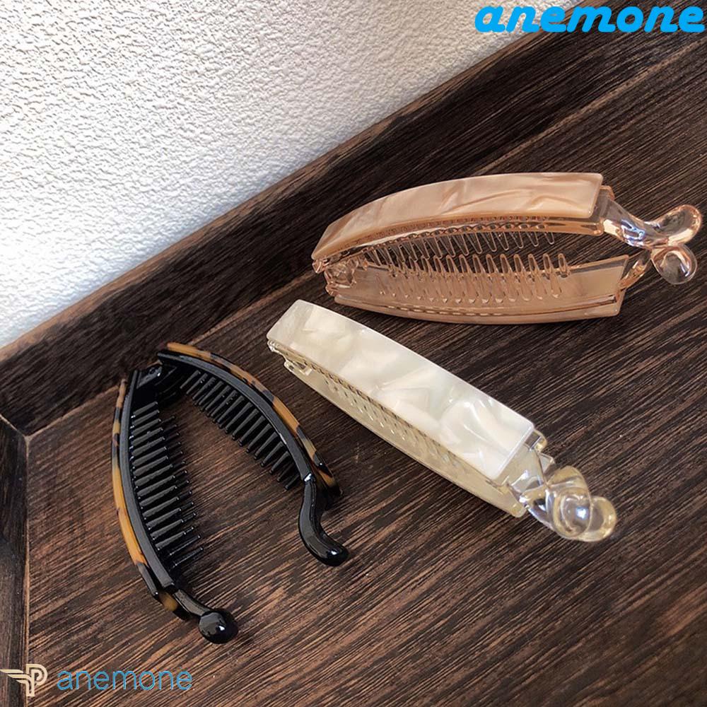 ANEMONE Giá Đỡ Buộc Tóc Đuôi Ngựa DIY Hình Quả Chuối Axit Acetic Cho Nữ