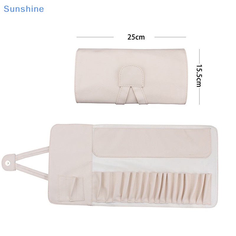 Túi Đựng Cọ Trang Điểm 12 / 14 / 18 Lỗ Tiện Dụng Khi Đi Du Lịch