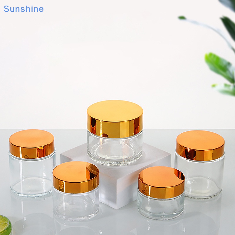 Hũ Thủy Tinh Nhỏ Hình Tròn Trong Suốt Có Thể Bơm Lại Đựng Mẫu Thử Kem Dưỡng Da