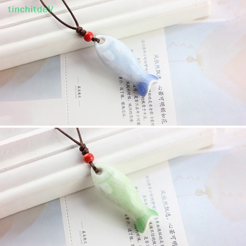[TinchitdeV] Vòng cổ Mặt Gốm Hình Cá Có Còi Cho Cặp Đôi
