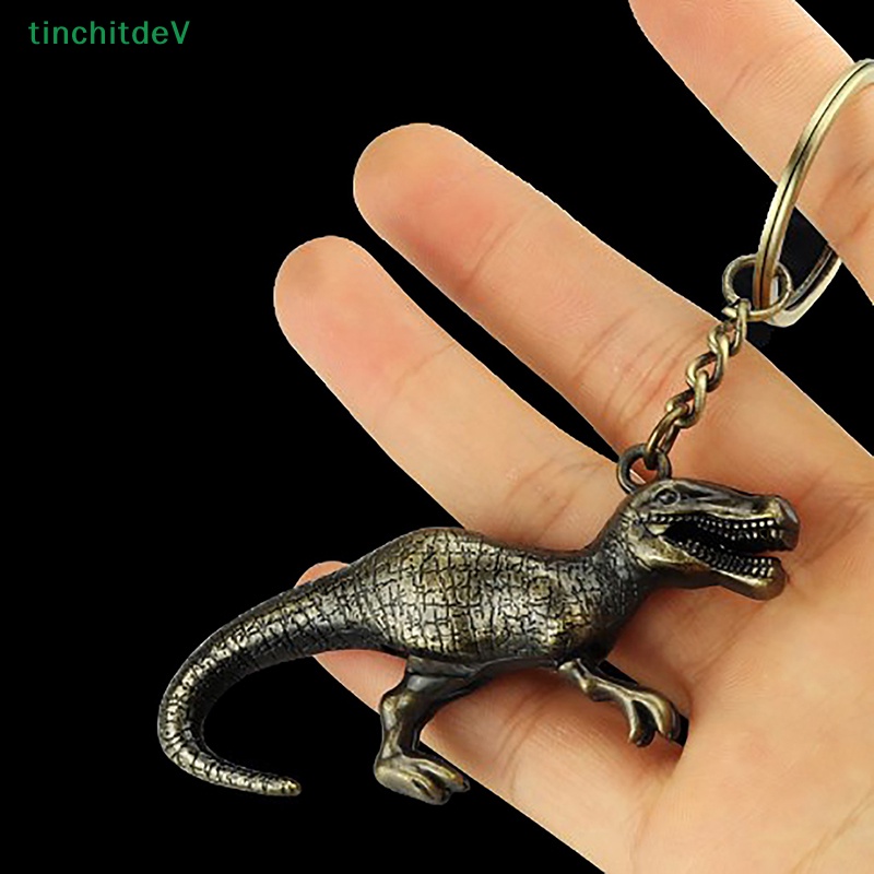 [TinchitdeV] Móc Chìa Khóa Xe Hơi / Túi Xách Hình Khủng Long Bằng Kim Loại Thời Trang Vintage [Mới]