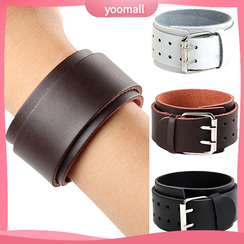 Vòng Tay Giả Da 2 Lớp Với Khóa Cài Có Thể Điều Chỉnh Cho Nam