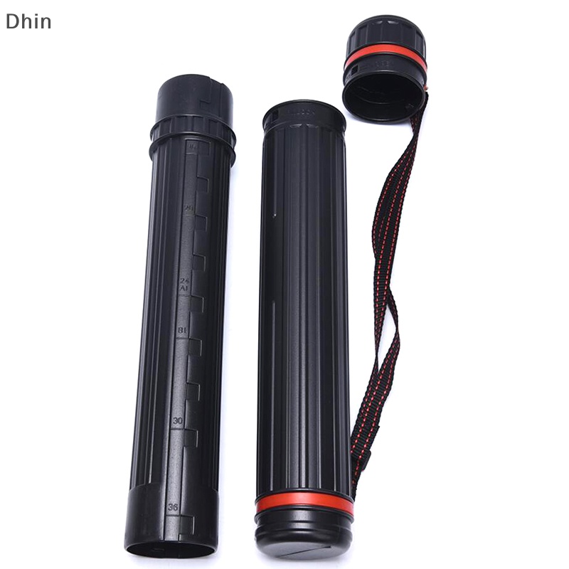 [Dhin] Portable Retractable Plastic Document Poster Holder Paing Storage Tube Box COD