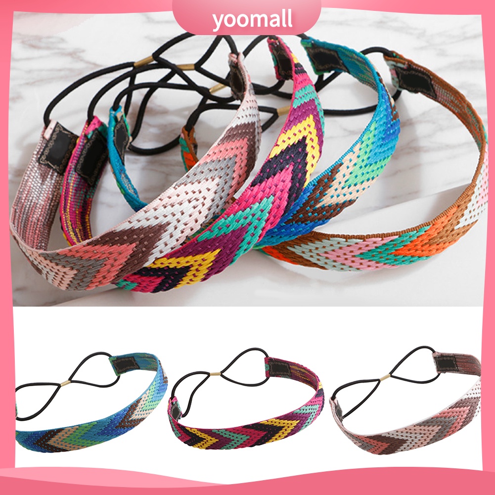 Băng Đô Bện Dây Co Giãn Phong Cách Boho Thời Trang Cho Nữ