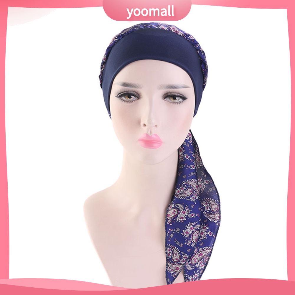 Mũ Trùm Đầu Co Giãn In Họa Tiết Hoa Phong Cách Cướp Biển Cho Nữ